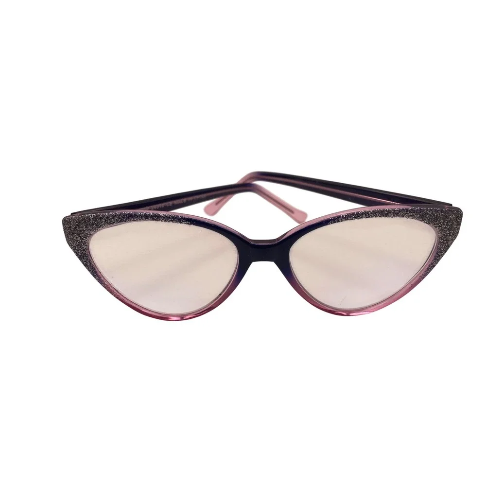 AJ Morgan Purple Glitter Cat Eye Glasses Frames 24010 Womens Retro Eyewear